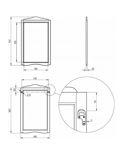 Зеркало Migliore Bella 68 25948 Орех