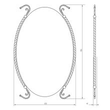 Зеркало Migliore Edera 65 16892 Бронза