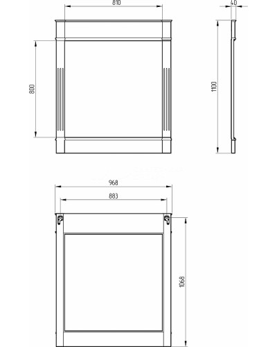 Зеркало Migliore Kantri 100 26691 Оливковое
