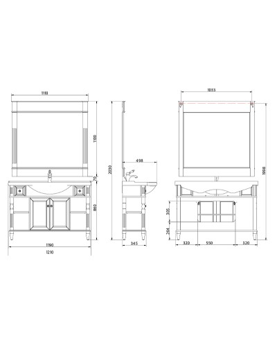 Зеркало Migliore Kantri 120 26740 Синее
