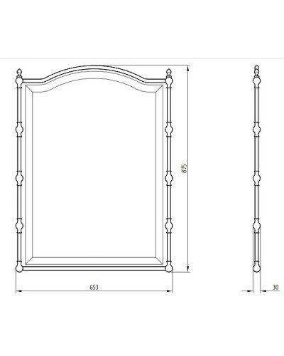 Зеркало Migliore Mirella 65 17320 Золото