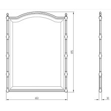 Зеркало Migliore Mirella 65 17170 Бронза