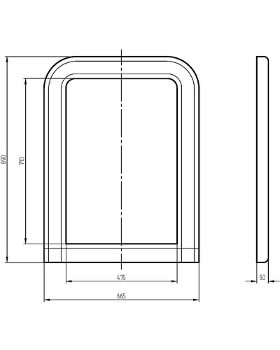 Зеркало Migliore CDB 65 26707 Слоновая кость Золото