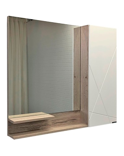 Зеркало со шкафом Comforty Мерано 90 00-00008508 Дуб дымчатый