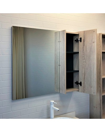 Зеркало со шкафом Comforty Порто 90 00-00009443 Дуб дымчатый