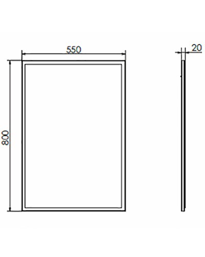 Зеркало Comforty Лозанна 55 00-00009575 Серый матовый