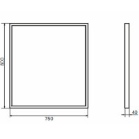 Зеркало Comforty Бредфорд 75 00-00009966 Серый графит