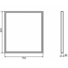Зеркало Comforty Бредфорд 75 00-00009966 Серый графит