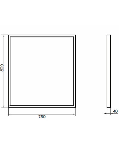 Зеркало Comforty Бредфорд 75 00-00009966 Серый графит