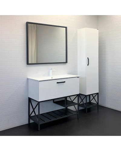 Зеркало Comforty Бредфорд 90 00-00009954 Серый графит