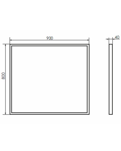 Зеркало Comforty Бредфорд 90 00-00009954 Серый графит