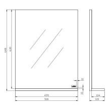 Зеркало белый глянец 50х64,8 см Cersanit Melar LU-MEL
