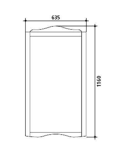 Зеркало Kerasan Retro 65 731340 Орех