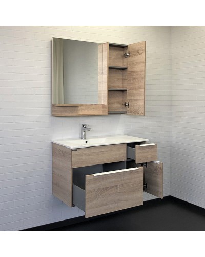 Зеркало со шкафом Comforty Варна 90 R 00-00009918 Дуб сонома