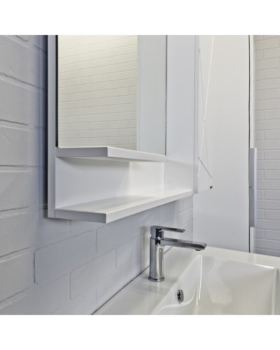 Зеркало со шкафом Comforty Мерано 90 R 00-00010664 Белое матовое