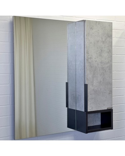 Зеркало со шкафом Comforty Франкфурт 75 00-00011079 Бетон светлый