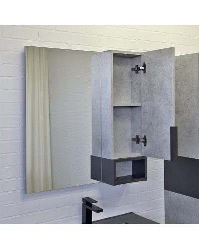 Зеркало со шкафом Comforty Франкфурт 75 00-00011079 Бетон светлый