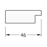 Зеркало Evoform Definite 141х51 BY 3098 в багетной раме - Чеканка белая 46 мм