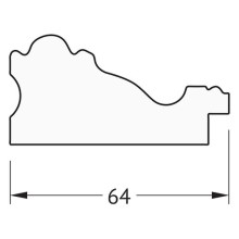 Зеркало Evoform Definite 135х75 BY 3301 в багетной раме - Версаль кракелюр 64 мм