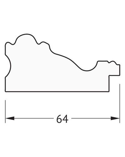 Зеркало Evoform Definite 135х75 BY 3301 в багетной раме - Версаль кракелюр 64 мм