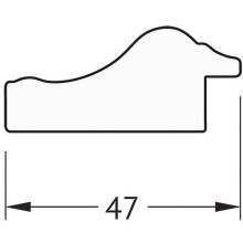 Зеркало Evoform Definite 72х52 BY 0793 в багетной раме - Сусальное золото 47 мм