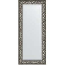Зеркало Evoform Exclusive 149х64 BY 3546 с фацетом в багетной раме - Византия серебро 99 мм