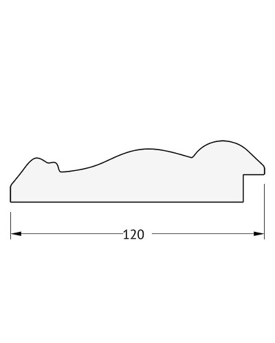 Зеркало Evoform Exclusive 122х62 BY 3507 с фацетом в багетной раме - Состаренная бронза с орнаментом 120 мм