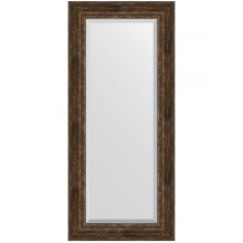 Зеркало Evoform Exclusive 162х72 BY 3586 с фацетом в багетной раме - Состаренное дерево с орнаментом 120 мм