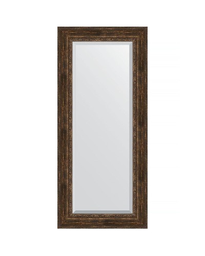 Зеркало Evoform Exclusive 162х72 BY 3586 с фацетом в багетной раме - Состаренное дерево с орнаментом 120 мм
