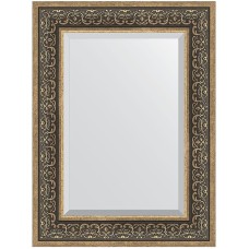 Зеркало Evoform Exclusive 79х59 BY 3397 с фацетом в багетной раме - Вензель серебряный 101 мм