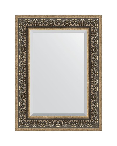 Зеркало Evoform Exclusive 79х59 BY 3397 с фацетом в багетной раме - Вензель серебряный 101 мм