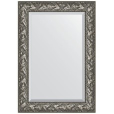 Зеркало Evoform Exclusive 99х69 BY 3442 с фацетом в багетной раме - Византия серебро 99 мм