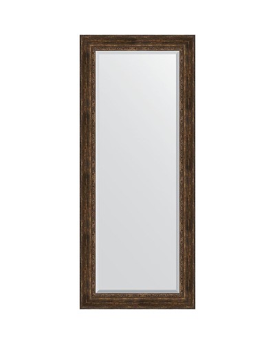 Зеркало Evoform Exclusive Floor 207х87 BY 6140 с фацетом в багетной раме - Состаренное дерево с орнаментом 120 мм