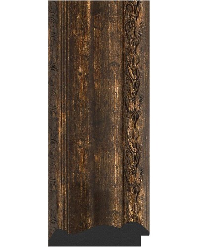 Зеркало Evoform Exclusive Floor 207х87 BY 6140 с фацетом в багетной раме - Состаренное дерево с орнаментом 120 мм