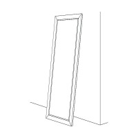 Зеркало Evoform Exclusive Floor 207х87 BY 6140 с фацетом в багетной раме - Состаренное дерево с орнаментом 120 мм