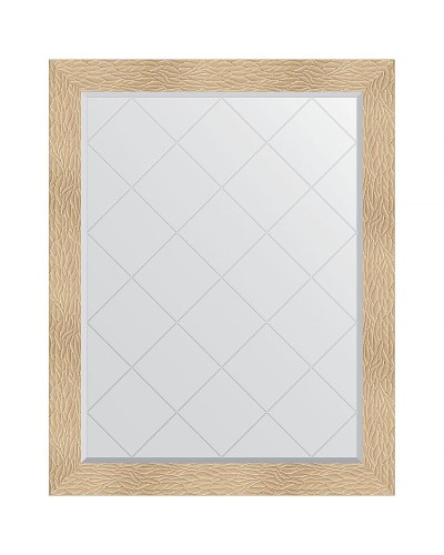 Зеркало Evoform Exclusive-G 121х96 BY 4365 с гравировкой в багетной раме - Золотые дюны 90 мм