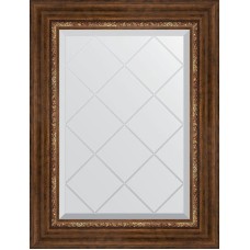 Зеркало Evoform Exclusive-G 74х56 BY 4019 с гравировкой в багетной раме - Римская бронза 88 мм
