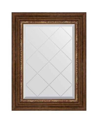 Зеркало Evoform Exclusive-G 74х56 BY 4019 с гравировкой в багетной раме - Римская бронза 88 мм