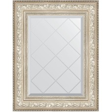 Зеркало Evoform Exclusive-G 78х60 BY 4039 с гравировкой в багетной раме - Виньетка серебро 109 мм