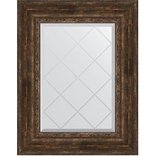 Зеркало Evoform Exclusive-G 80х62 BY 4043 с гравировкой в багетной раме - Состаренное дерево с орнаментом 120 мм