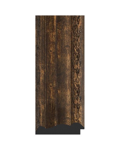 Зеркало Evoform Exclusive-G 80х62 BY 4043 с гравировкой в багетной раме - Состаренное дерево с орнаментом 120 мм