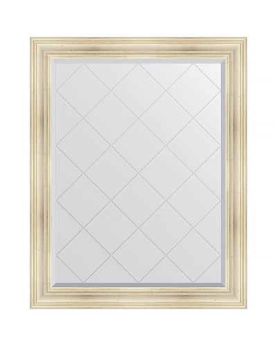 Зеркало Evoform Exclusive-G 124х99 BY 4375 с гравировкой в багетной раме - Травленое серебро 99 мм