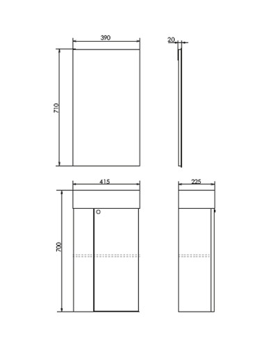 Зеркало Comforty Асти 40 00-00012834 Белое