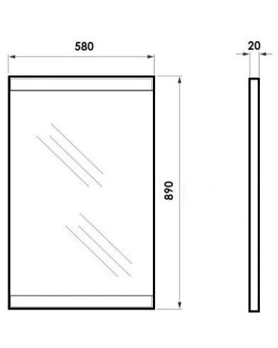 Зеркало 58х89 см штрокс Orange Корро Ko-55ZES