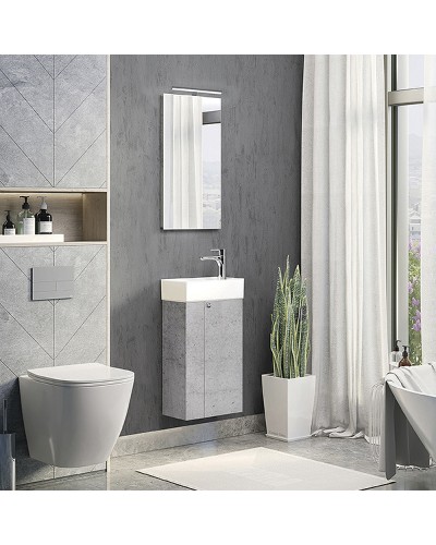 Зеркало Comforty Асти 40 00-00013528 Бетон светлый