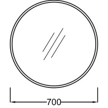 Зеркало 70х70 см золотой Jacob Delafon Odeon Rive Gauche EB1177-GLD