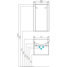 Зеркало 50х85,8 см черный Акватон Ария 1A140102AA950