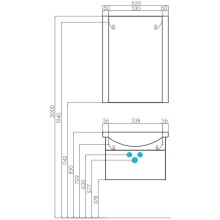 Зеркало 65х85,8 см белый Акватон Ария 1A133702AA010