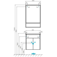 Зеркало 60х91 см дуб крафт Акватон Флай 1A237602FA860