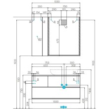Зеркало 70х85 см дуб кантри Акватон Терра 1A247002TEDY0